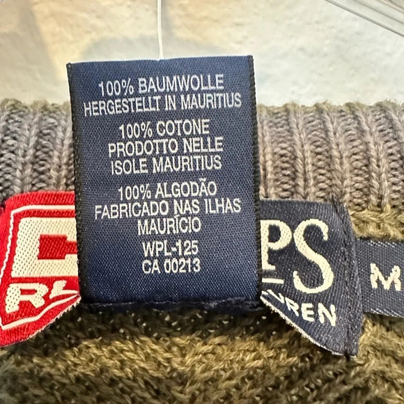 NWT Men's Vintage Chaps Ralph Lauren Hand Framed Herringbone Sweater M - Picture 5 of 8